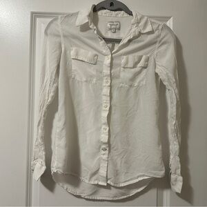 Frank & Oak long sleeve sheer button up shirt| size
 Xs